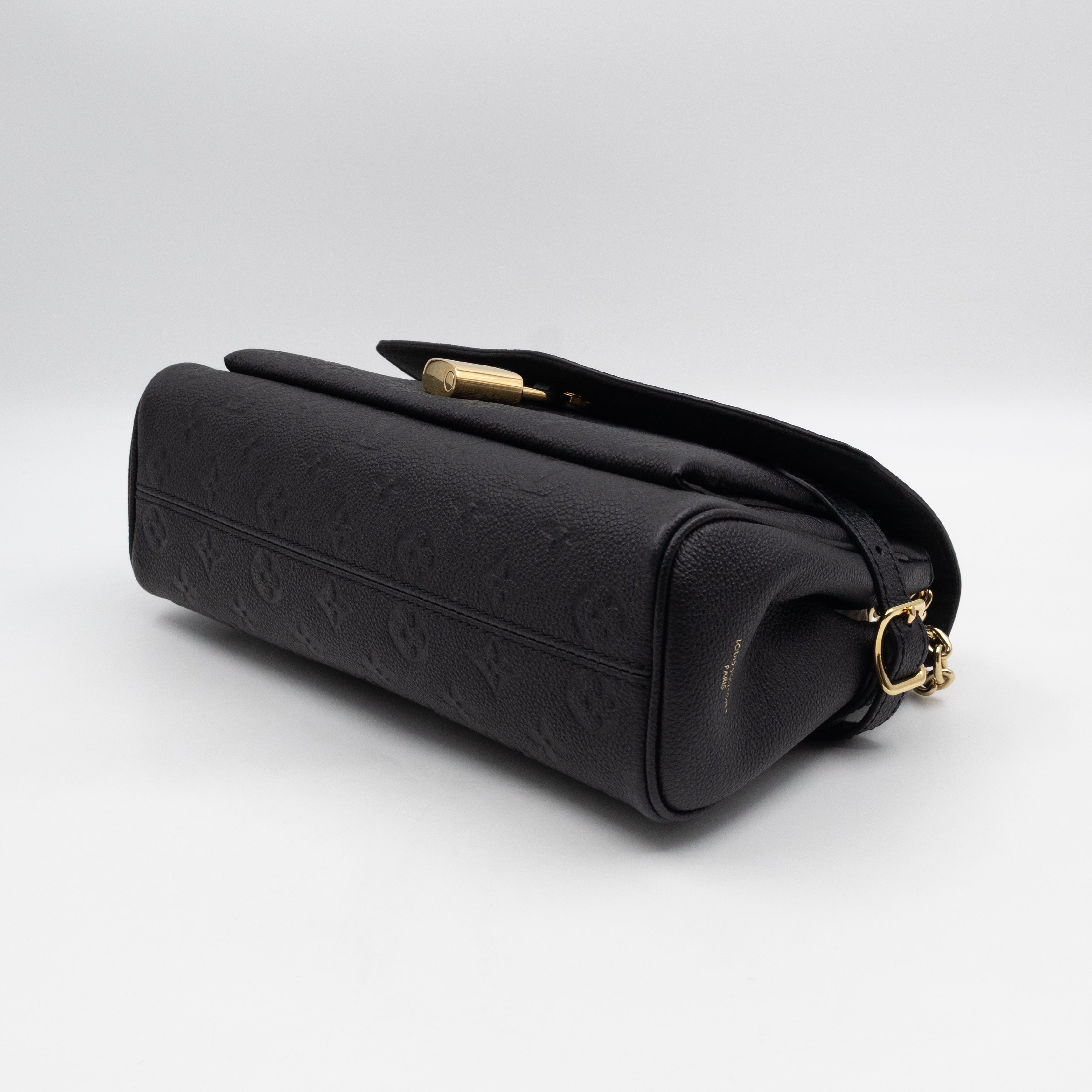 Anytime Flap Bag Black Monogram Empreinte Leather