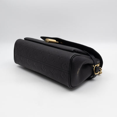 Anytime Flap Bag Black Monogram Empreinte Leather