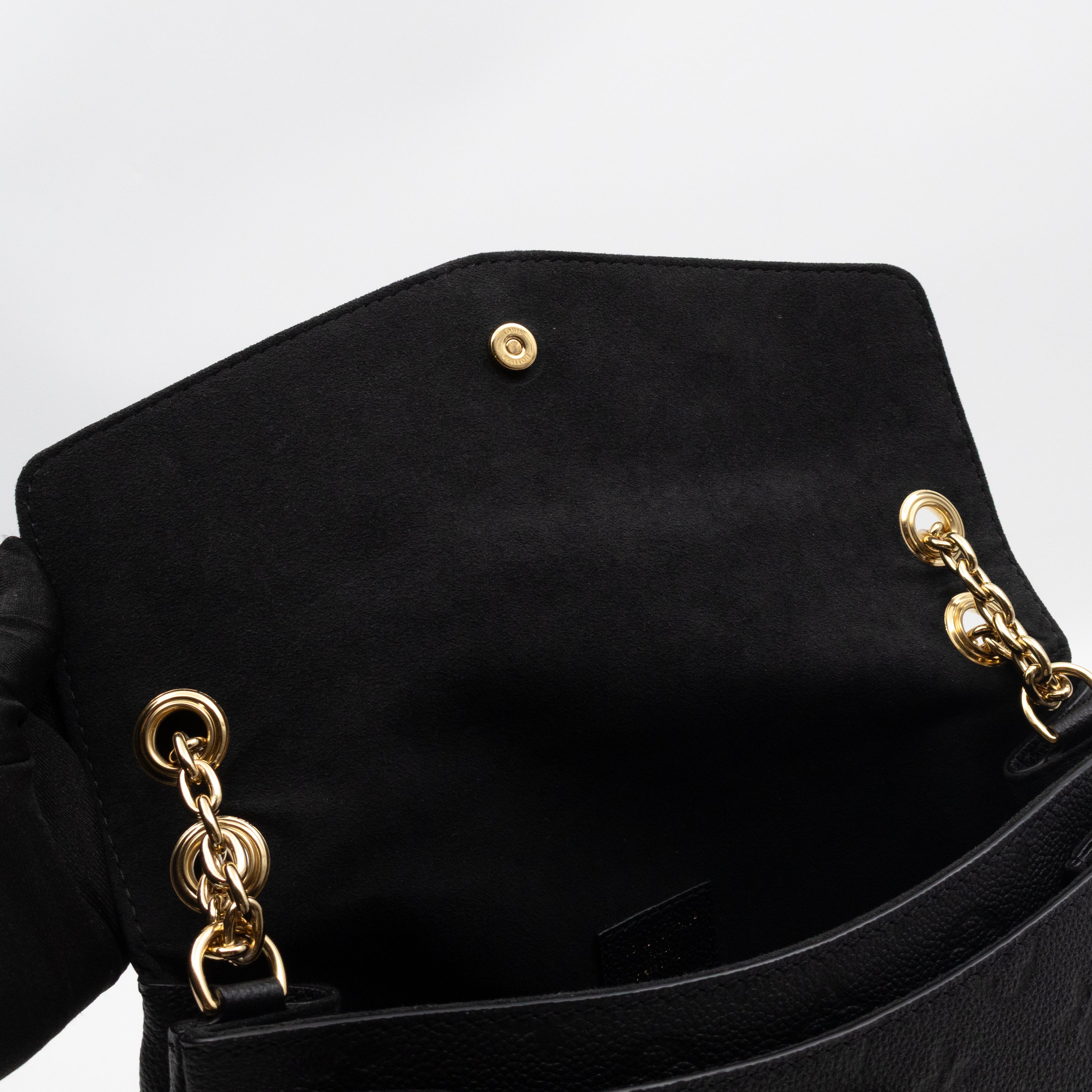 Anytime Flap Bag Black Monogram Empreinte Leather