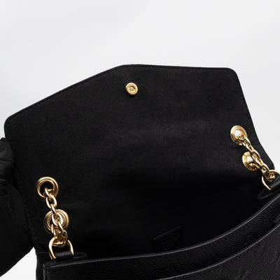 Anytime Flap Bag Black Monogram Empreinte Leather