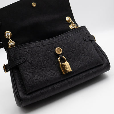 Anytime Flap Bag Black Monogram Empreinte Leather