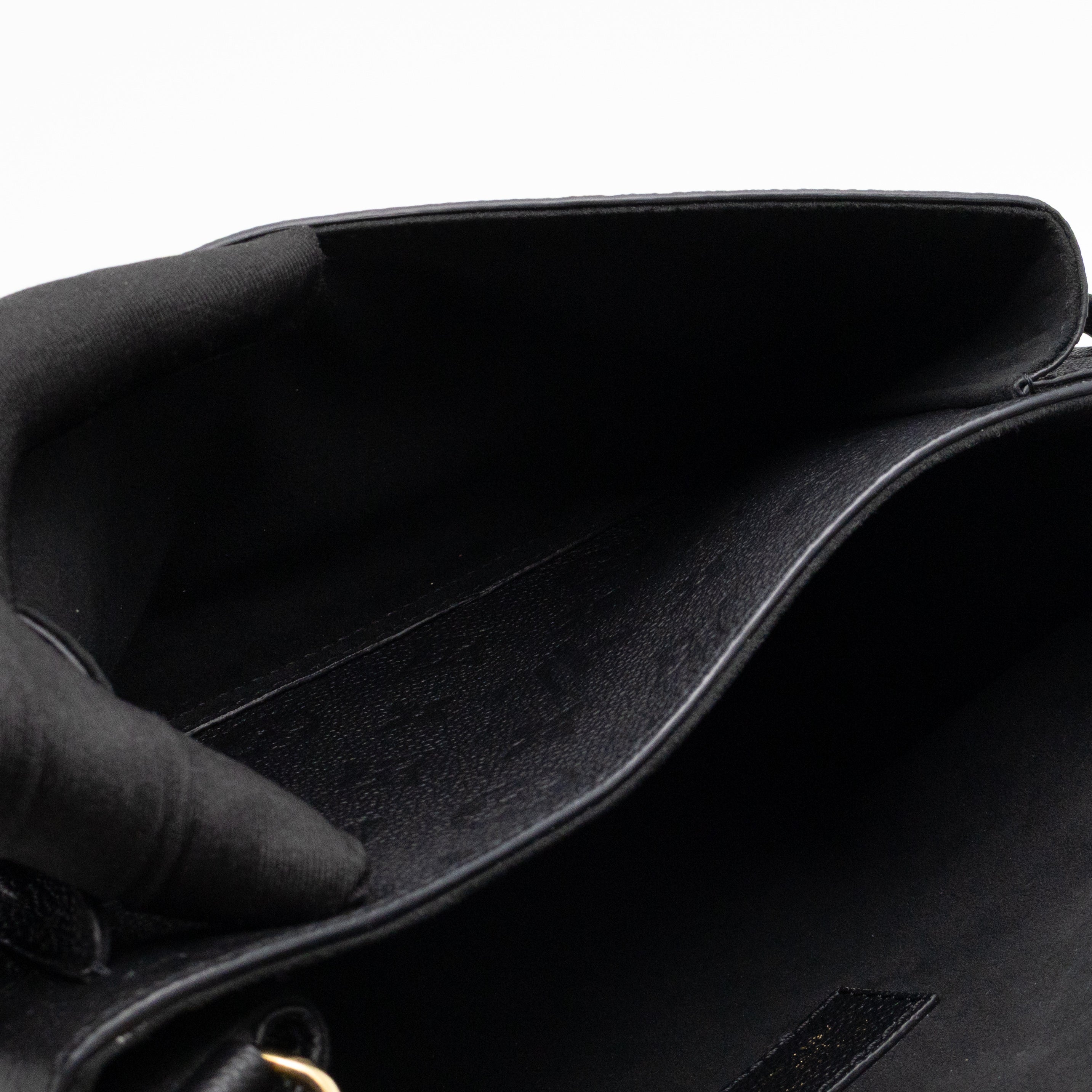 Anytime Flap Bag Black Monogram Empreinte Leather
