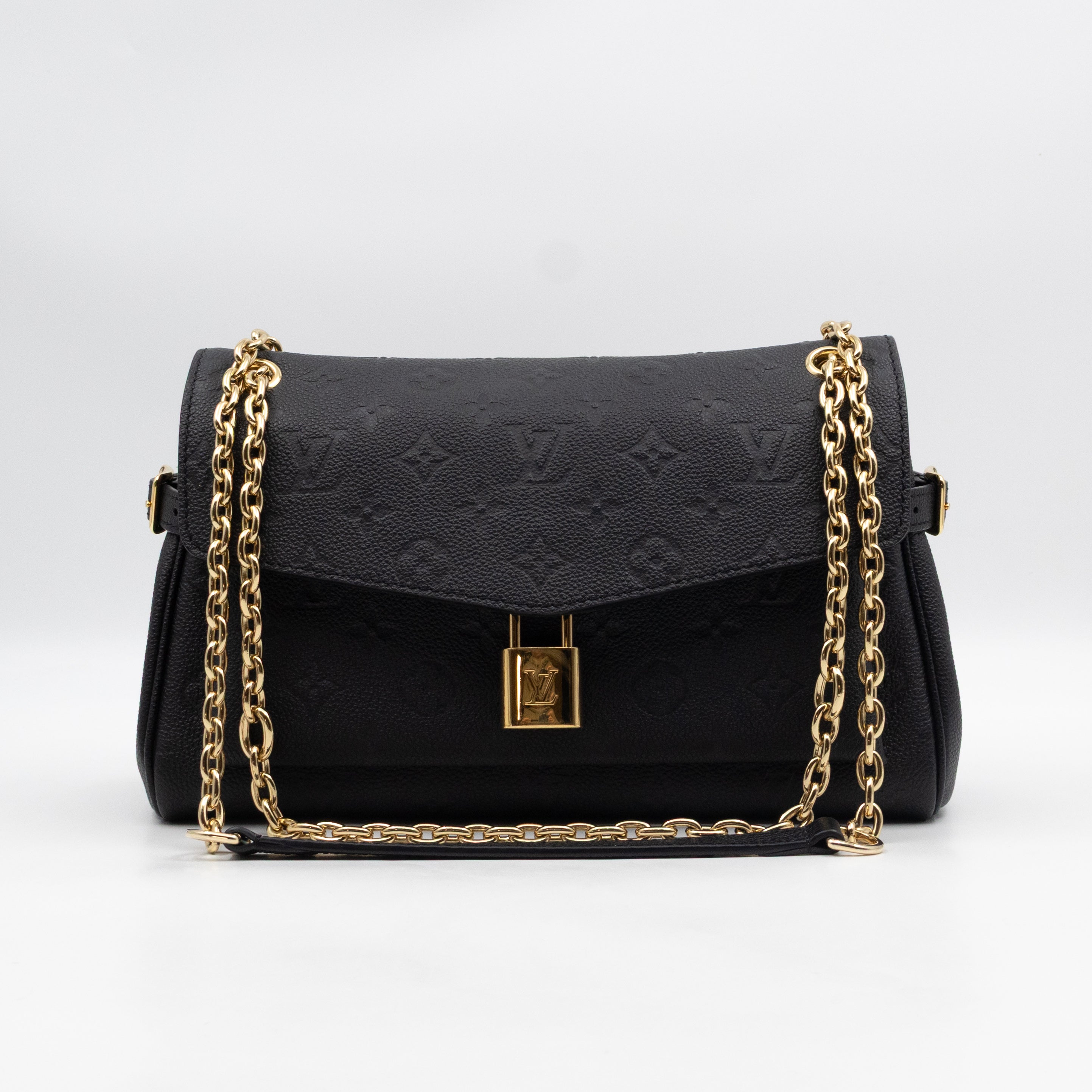 Anytime Flap Bag Black Monogram Empreinte Leather