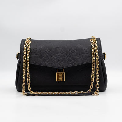 Anytime Flap Bag Black Monogram Empreinte Leather