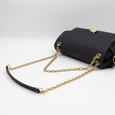 Anytime Flap Bag Black Monogram Empreinte Leather