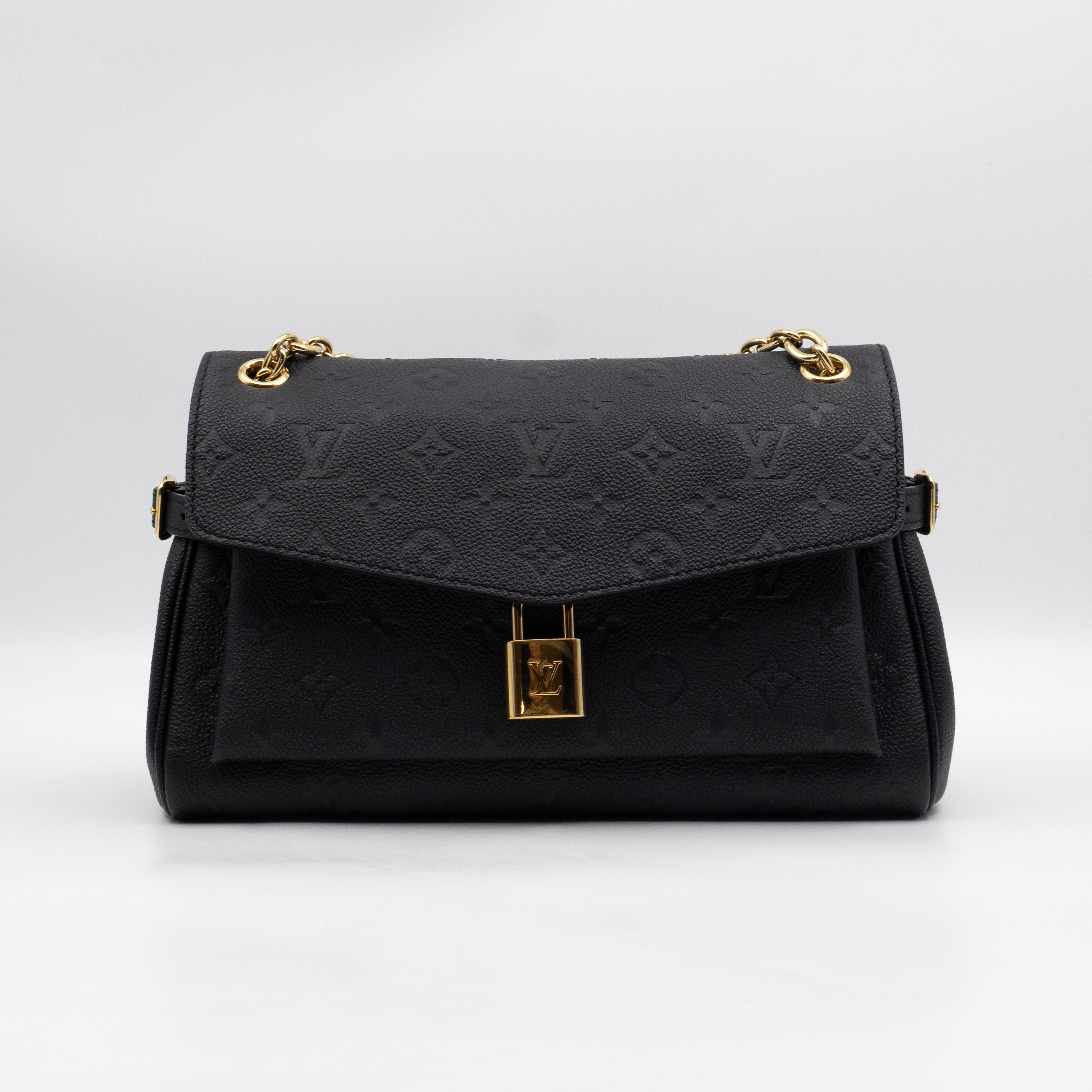 Anytime Flap Bag Black Monogram Empreinte Leather