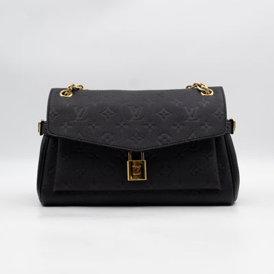 Anytime Flap Bag Black Monogram Empreinte Leather