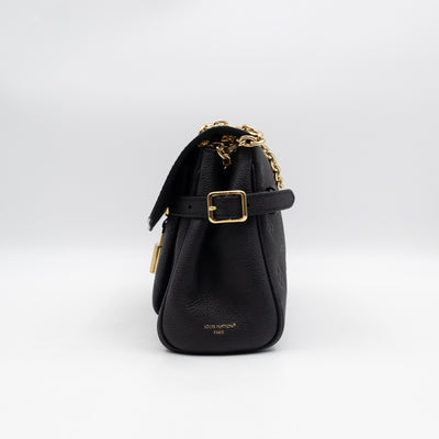 Anytime Flap Bag Black Monogram Empreinte Leather