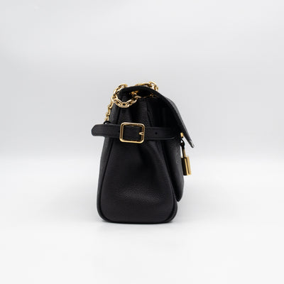 Anytime Flap Bag Black Monogram Empreinte Leather