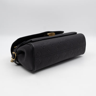 Anytime Flap Bag Black Monogram Empreinte Leather