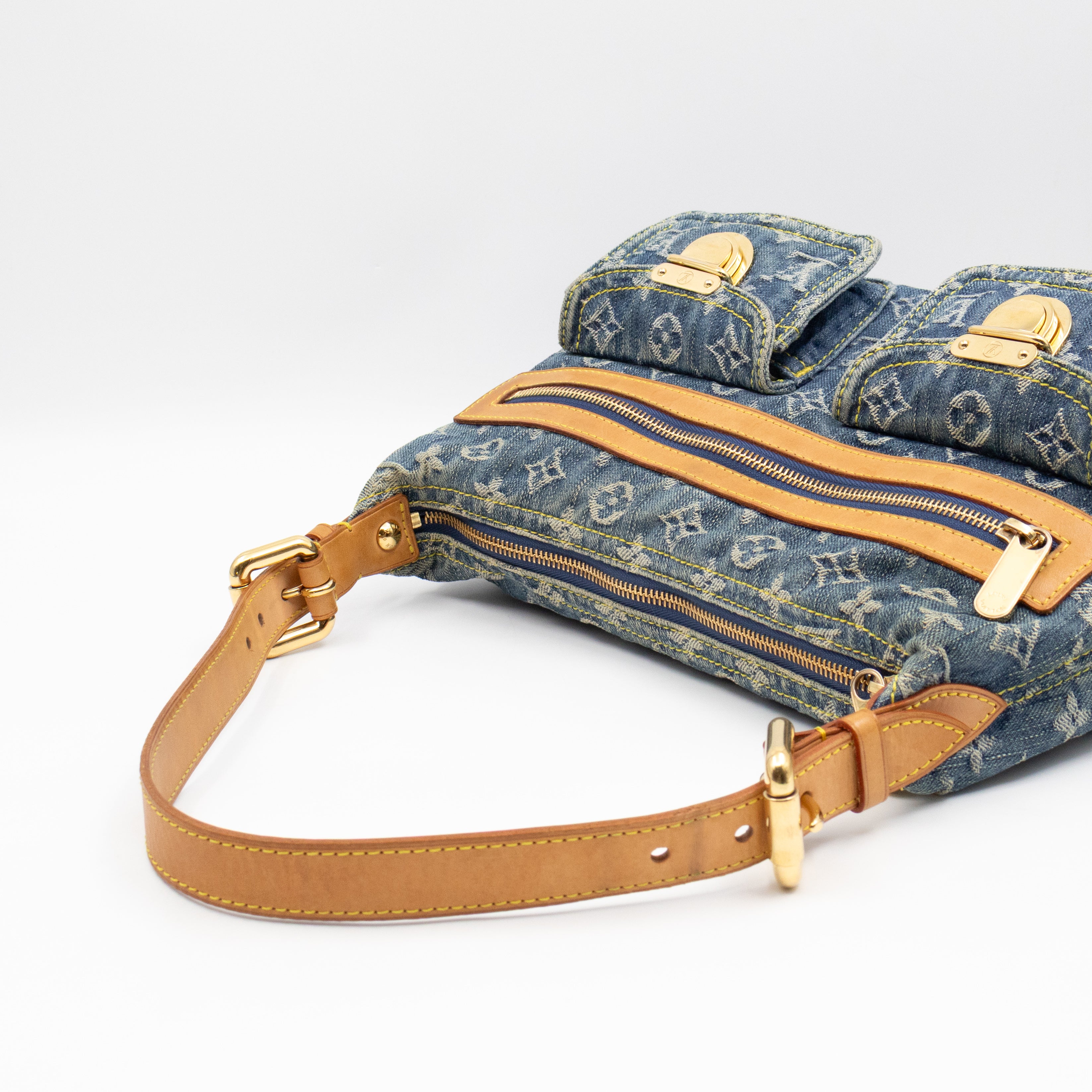 Baggy PM Blue Denim Monogram