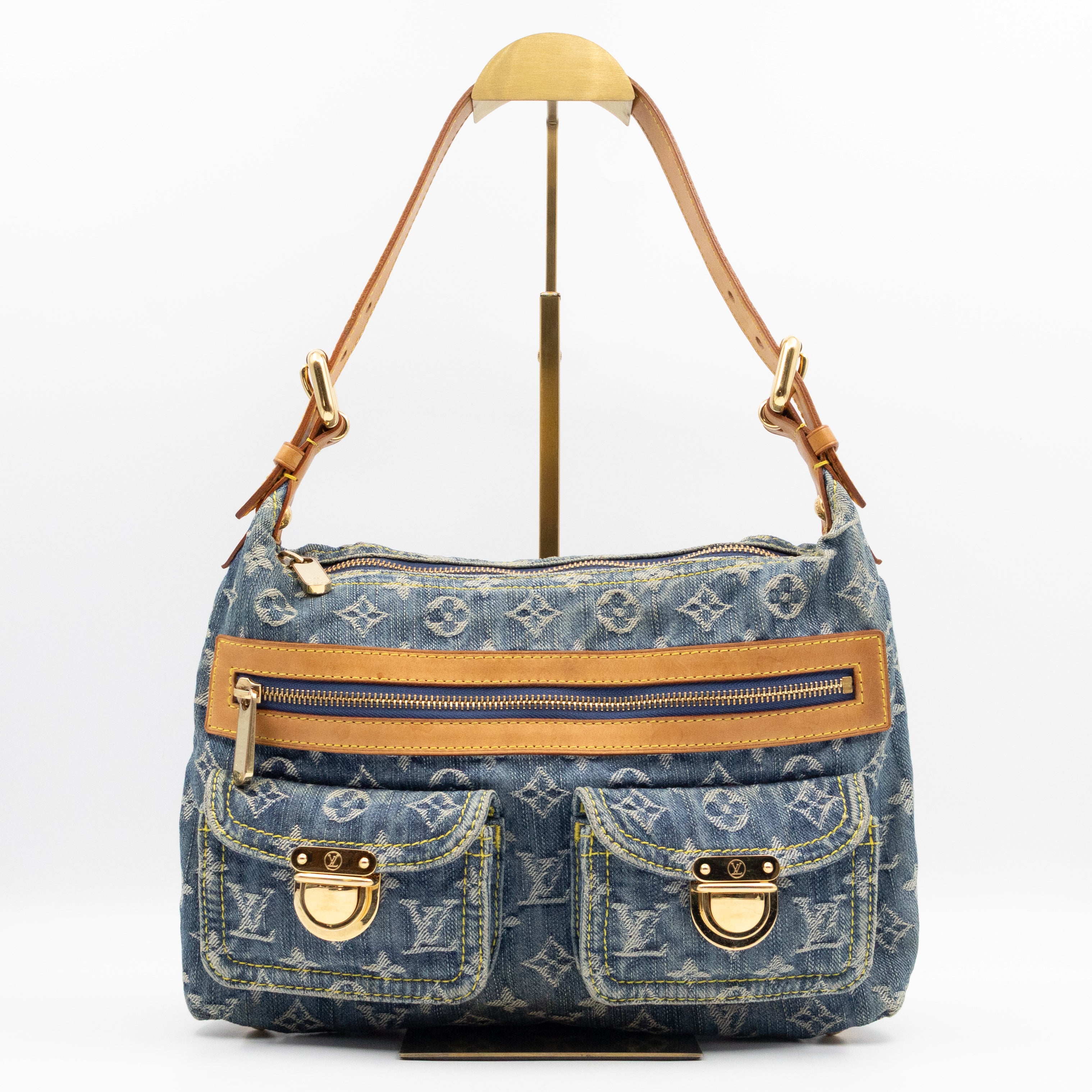 Baggy PM Blue Denim Monogram