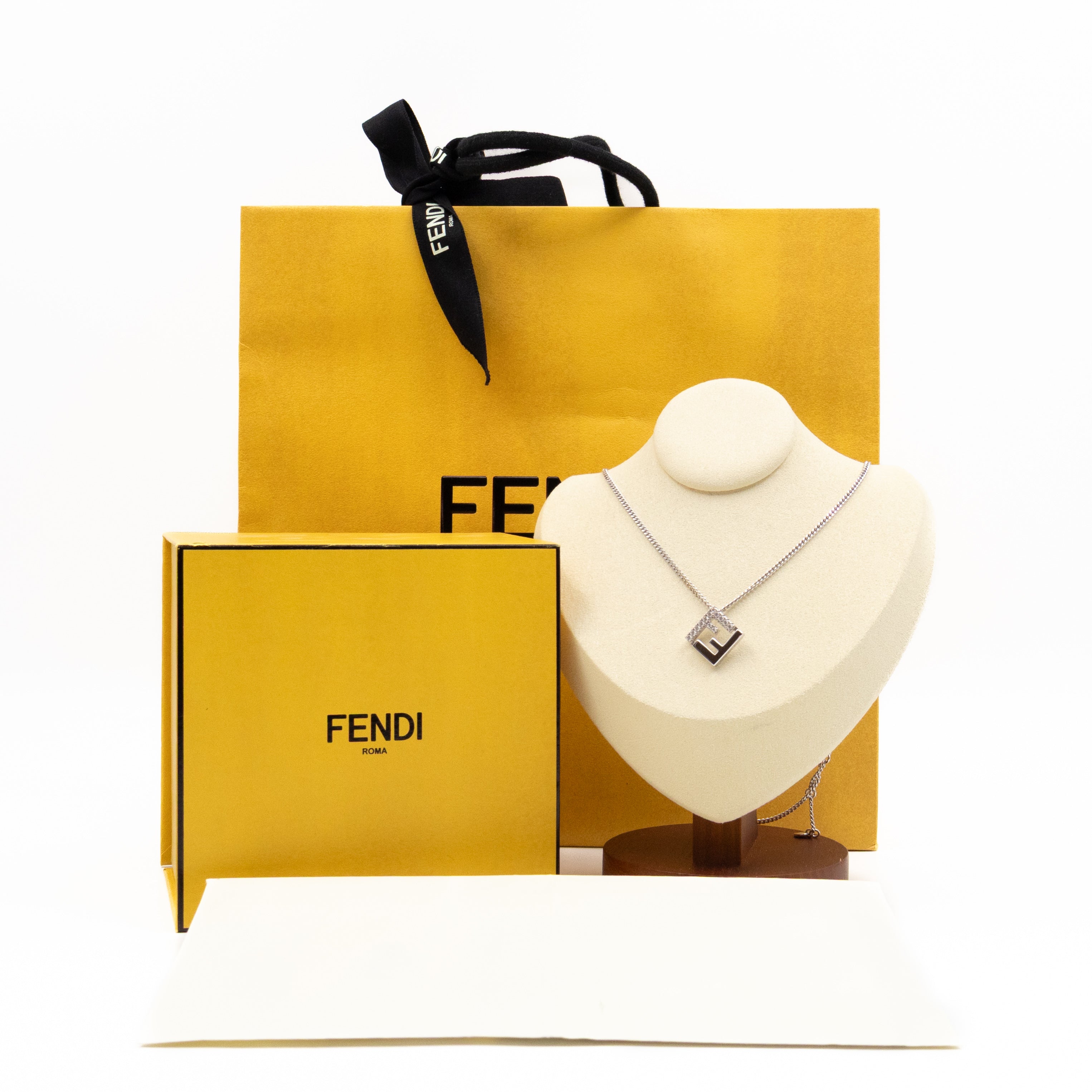 Forever FF Necklace Crystals & Platinum
