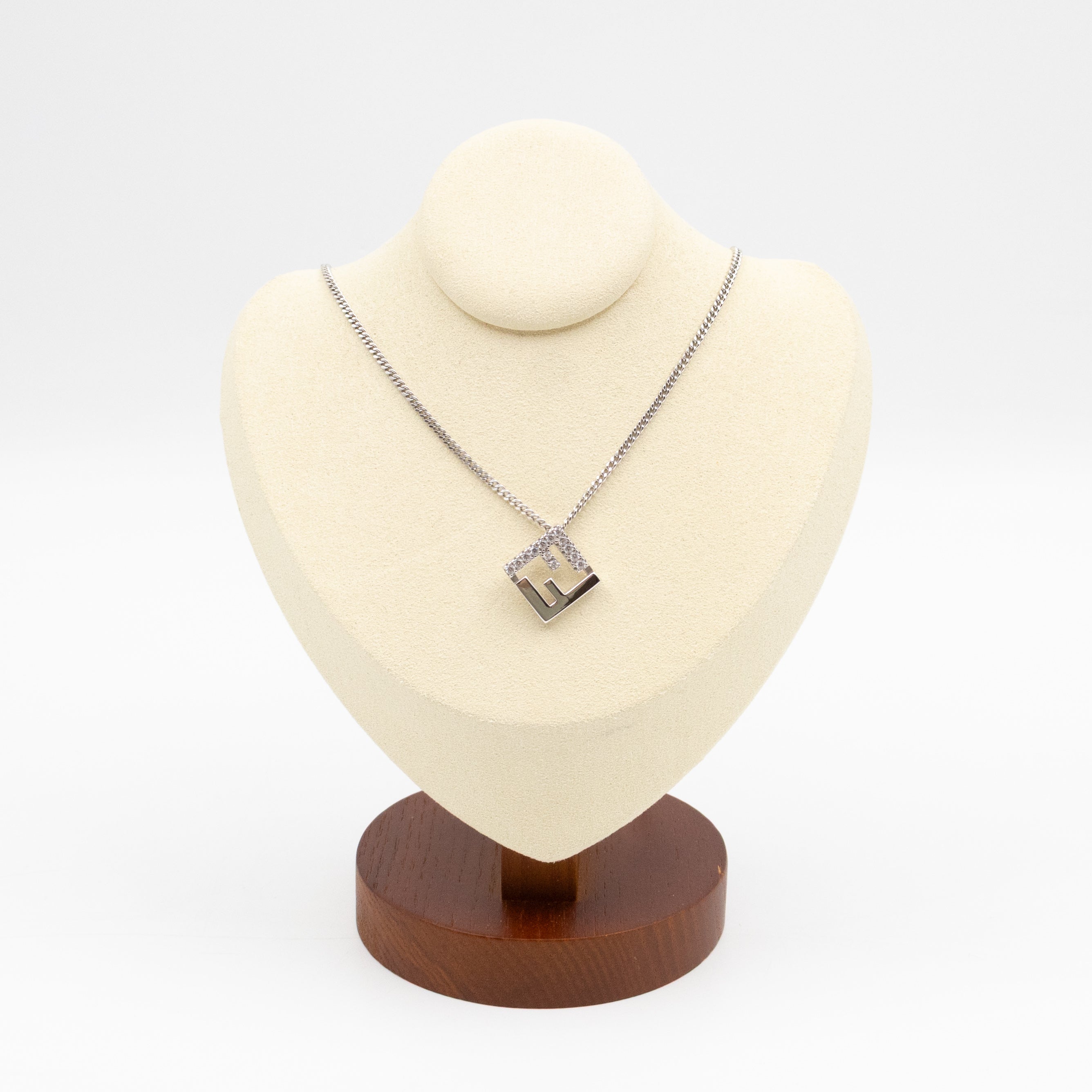 Forever FF Necklace Crystals & Platinum