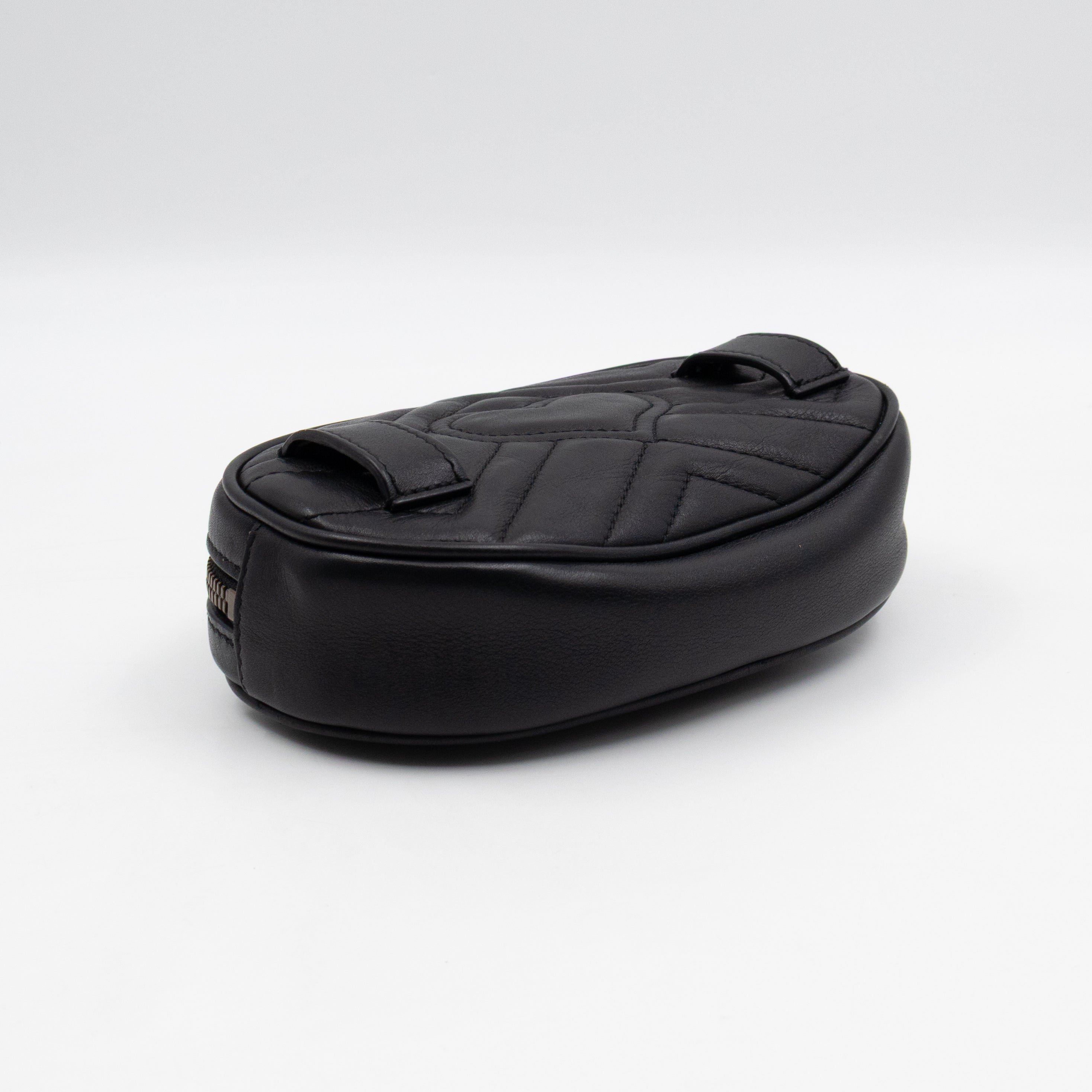 GG Marmont Matelasse Mini Belt Bag Black Leather 85 cm
