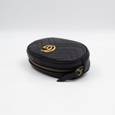 GG Marmont Matelasse Mini Belt Bag Black Leather 85 cm