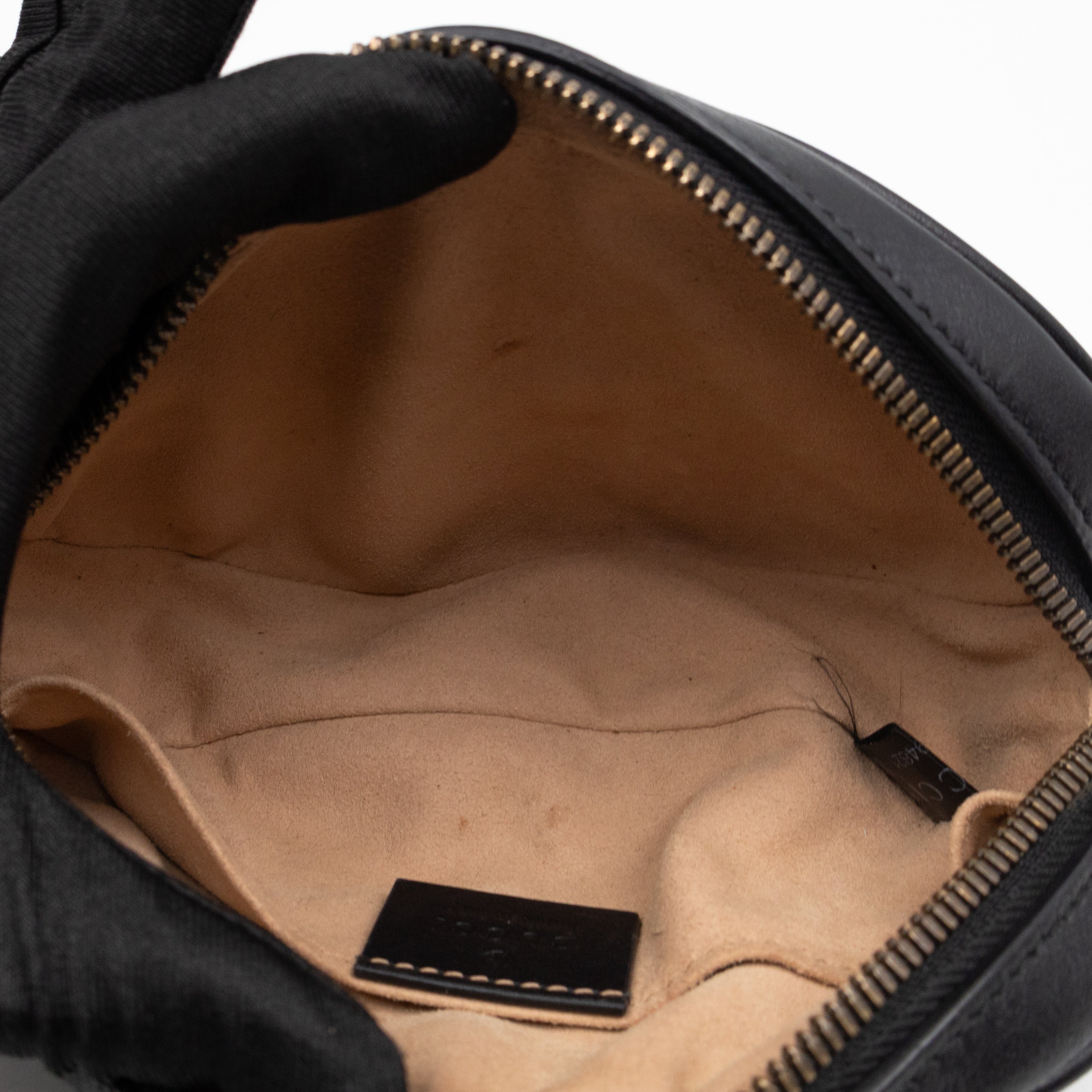 GG Marmont Matelasse Mini Belt Bag Black Leather 85 cm