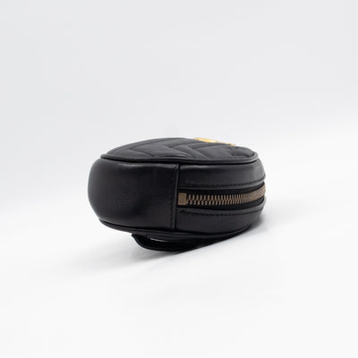 GG Marmont Matelasse Mini Belt Bag Black Leather 85 cm