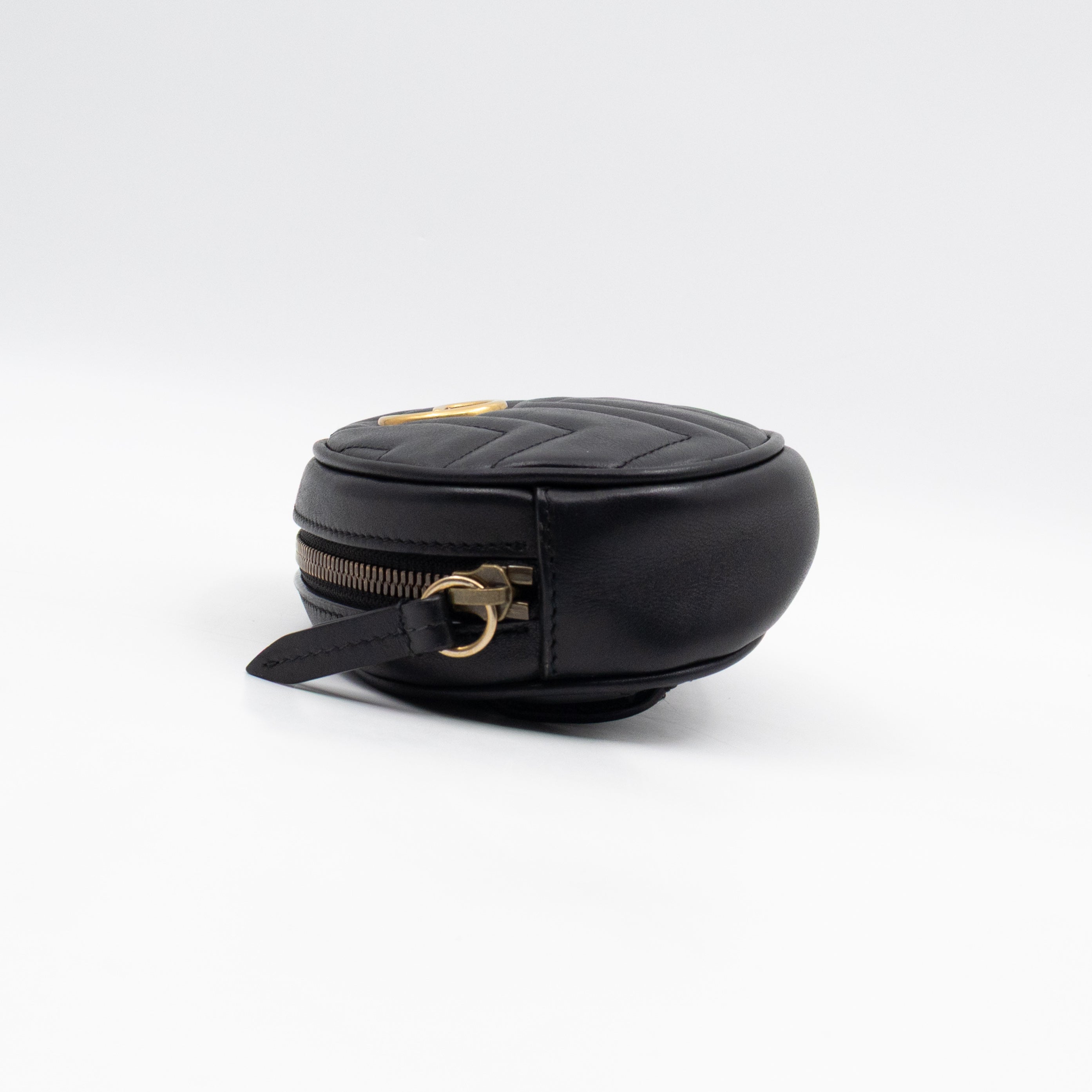 GG Marmont Matelasse Mini Belt Bag Black Leather 85 cm