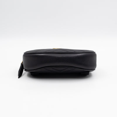 GG Marmont Matelasse Mini Belt Bag Black Leather 85 cm