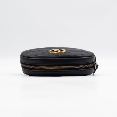 GG Marmont Matelasse Mini Belt Bag Black Leather 85 cm
