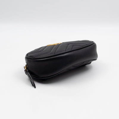 GG Marmont Matelasse Mini Belt Bag Black Leather 85 cm