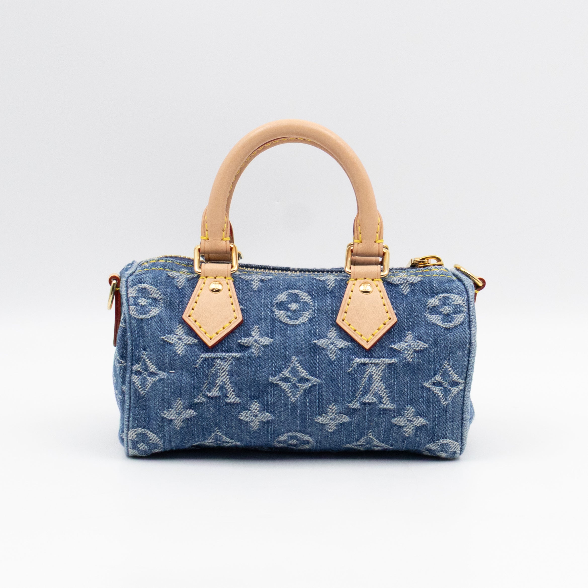 Nano Speedy Blue Denim Monogram
