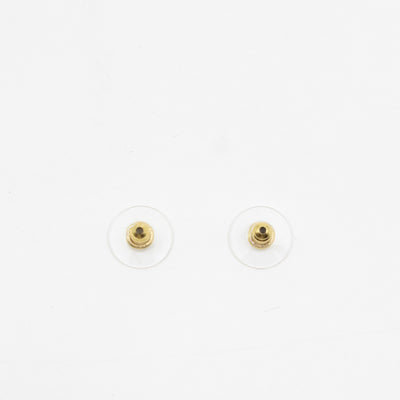 CC Black Enamel Gold Earrings