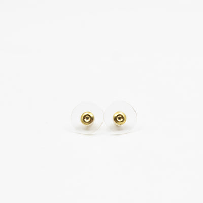 CC Black Enamel Gold Earrings