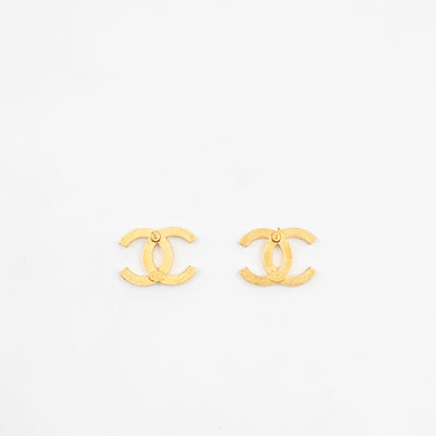 CC Black Enamel Gold Earrings