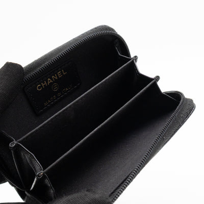 Zip Around Card Case CC Black Caviar Leather