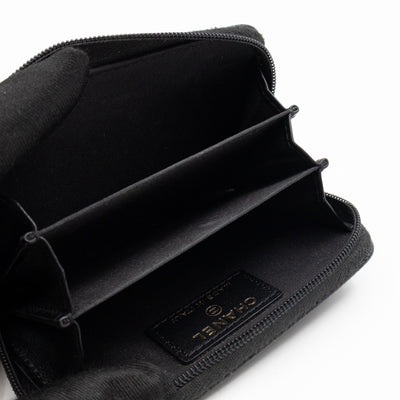 Zip Around Card Case CC Black Caviar Leather