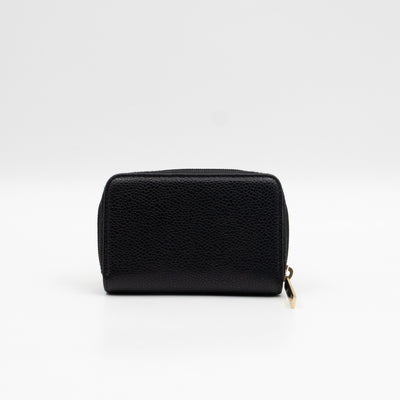Zip Around Card Case CC Black Caviar Leather