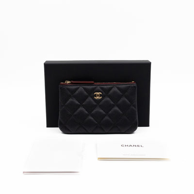 Classic Mini O Case Pouch Black Caviar Leather