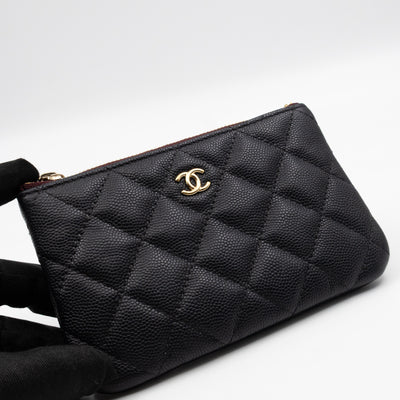 Classic Mini O Case Pouch Black Caviar Leather