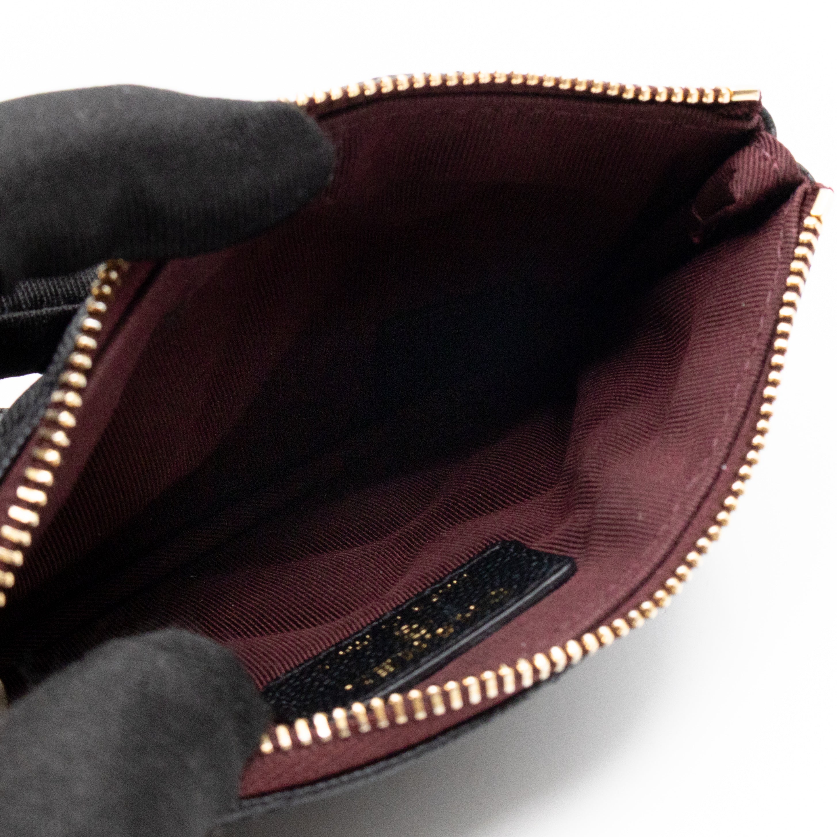 Classic Mini O Case Pouch Black Caviar Leather