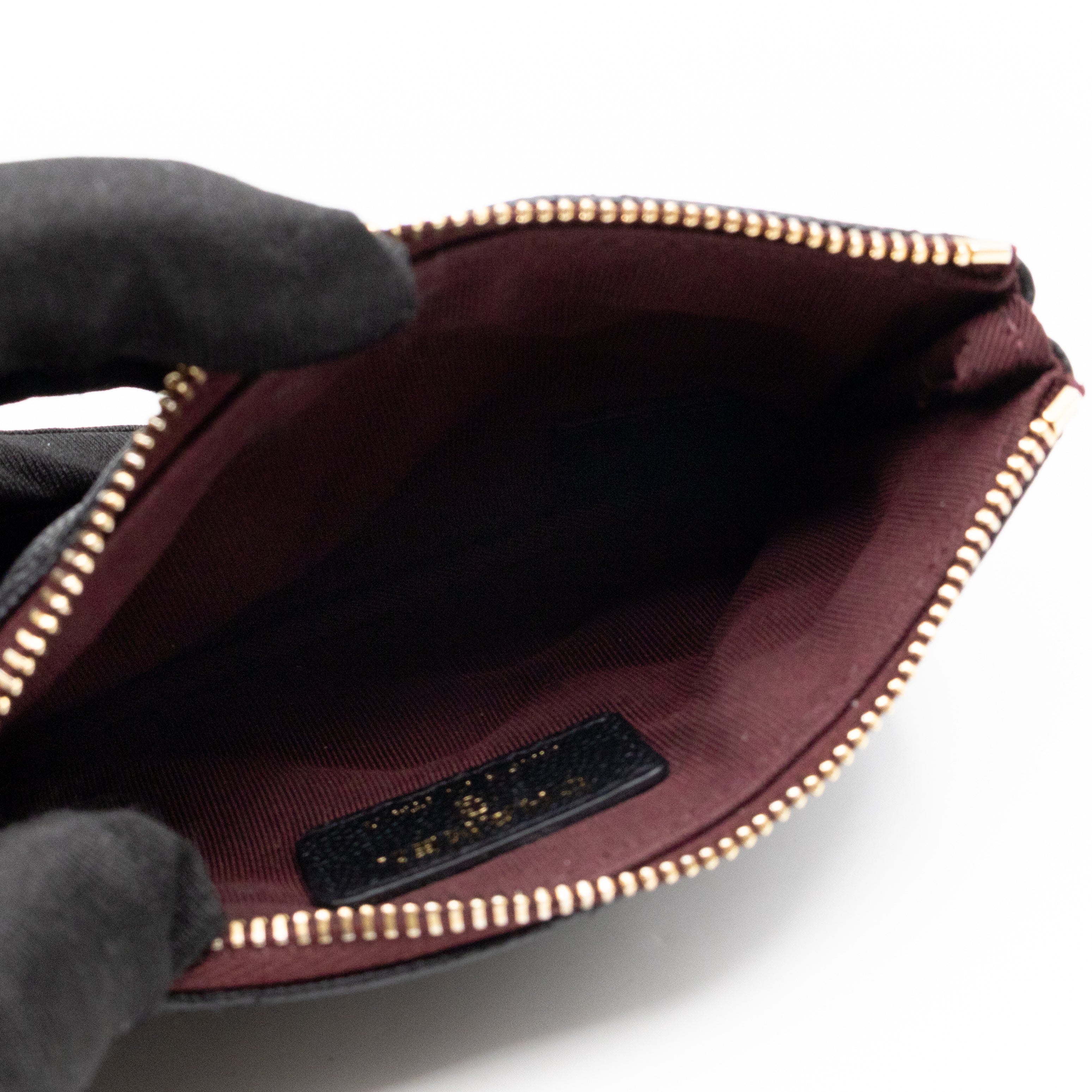 Classic Mini O Case Pouch Black Caviar Leather