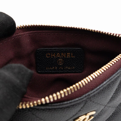Classic Mini O Case Pouch Black Caviar Leather