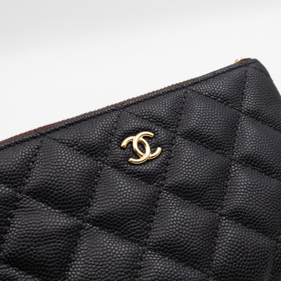 Classic Mini O Case Pouch Black Caviar Leather