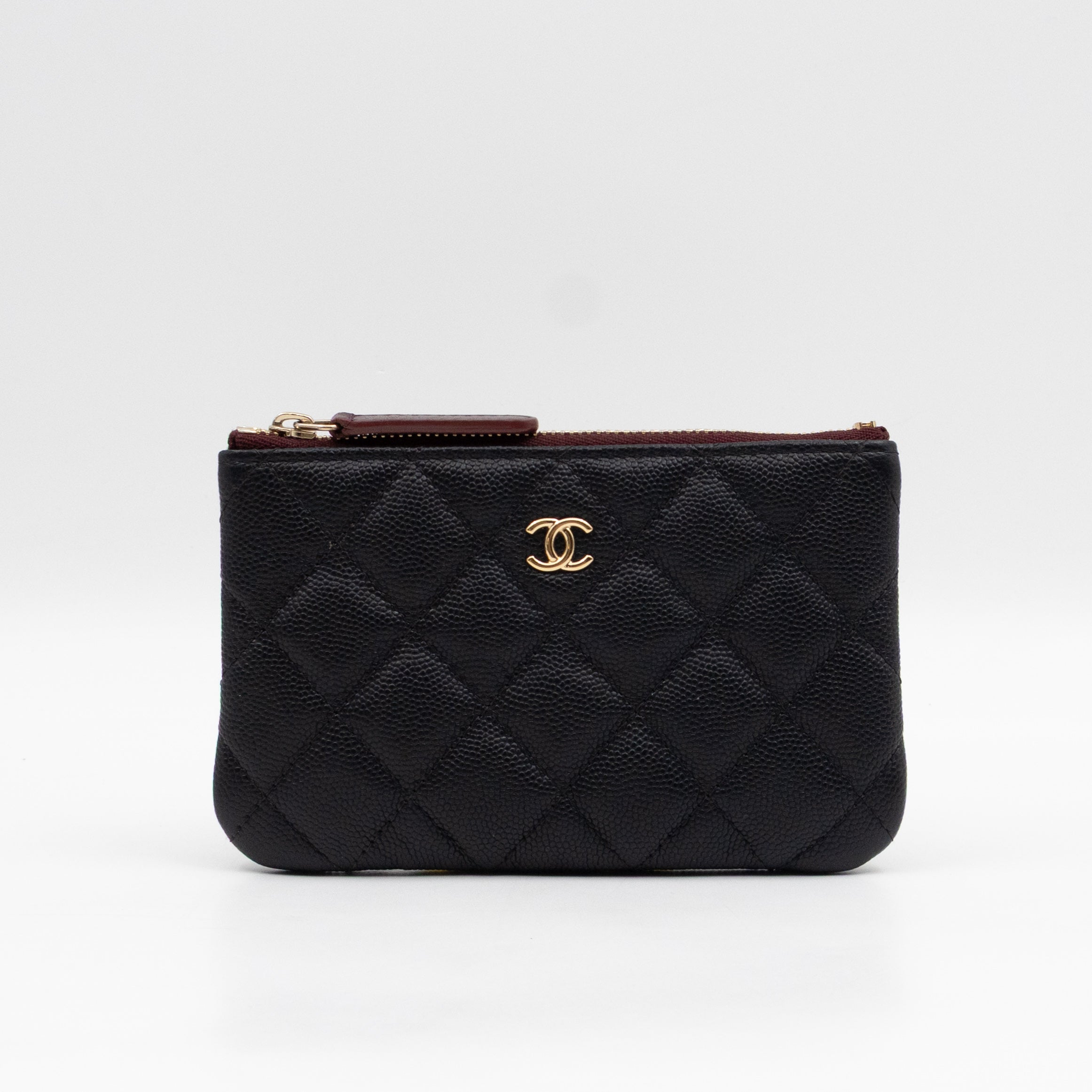 Classic Mini O Case Pouch Black Caviar Leather