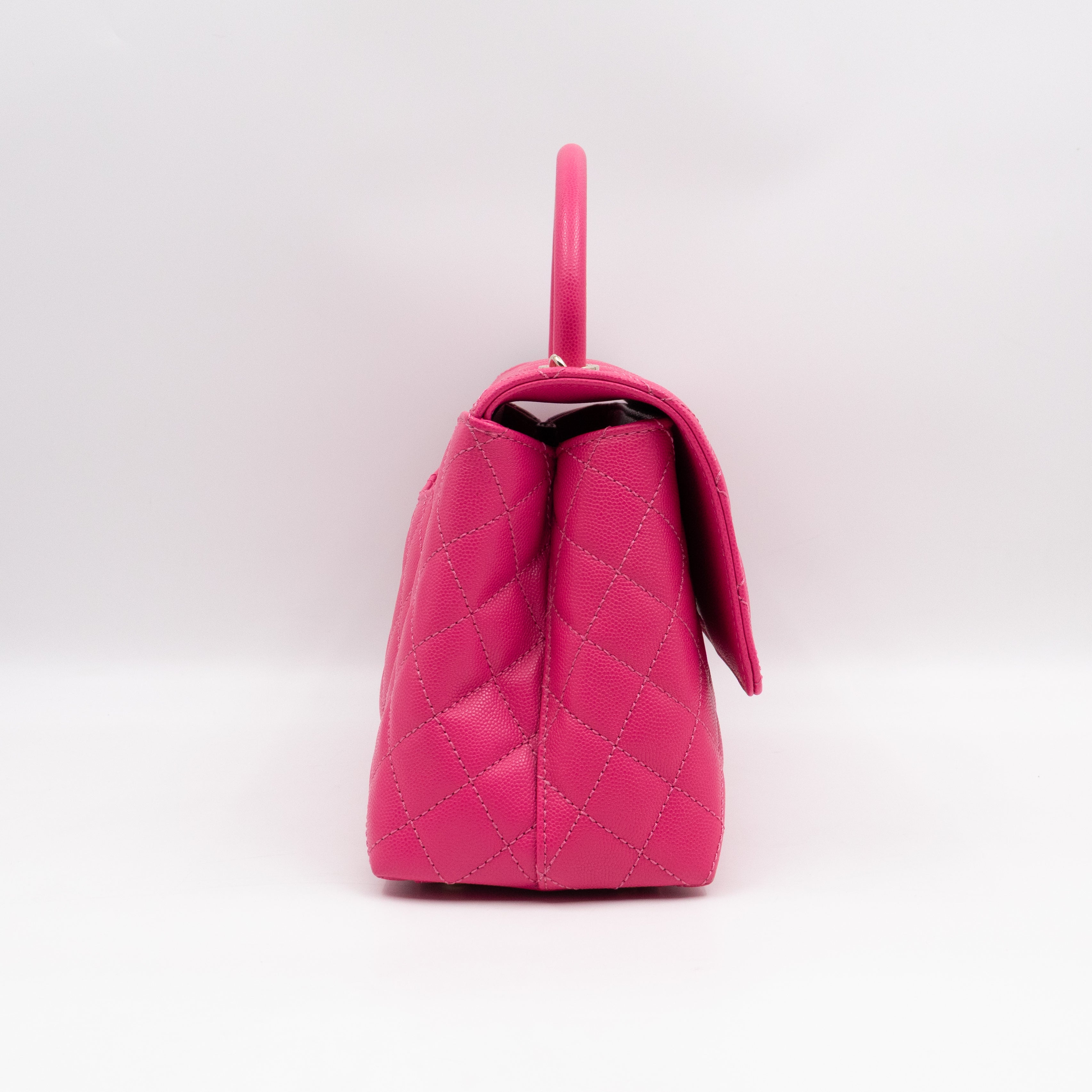 Coco Handle Pink Caviar Leather