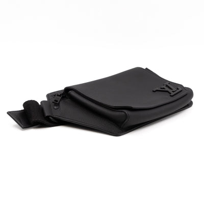 LV Aerogram Takeoff Sling Bag Black Leather
