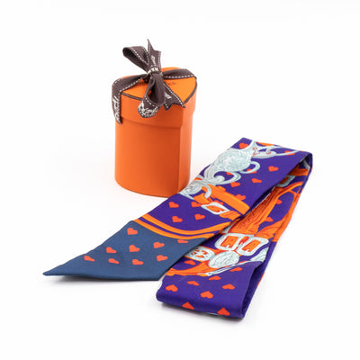 Twilly Scarf Love Heart Brides De Gala Ultra Violet