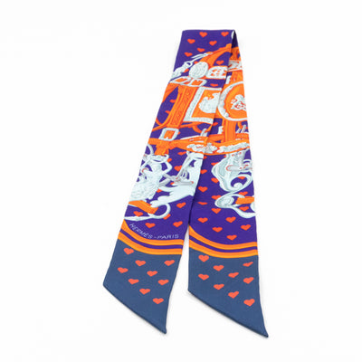 Twilly Scarf Love Heart Brides De Gala Ultra Violet