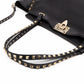 Rockstud Trapeze Tote Black Leather