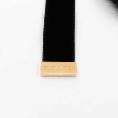 Link Ava Mink Fur Chain Necklace Black