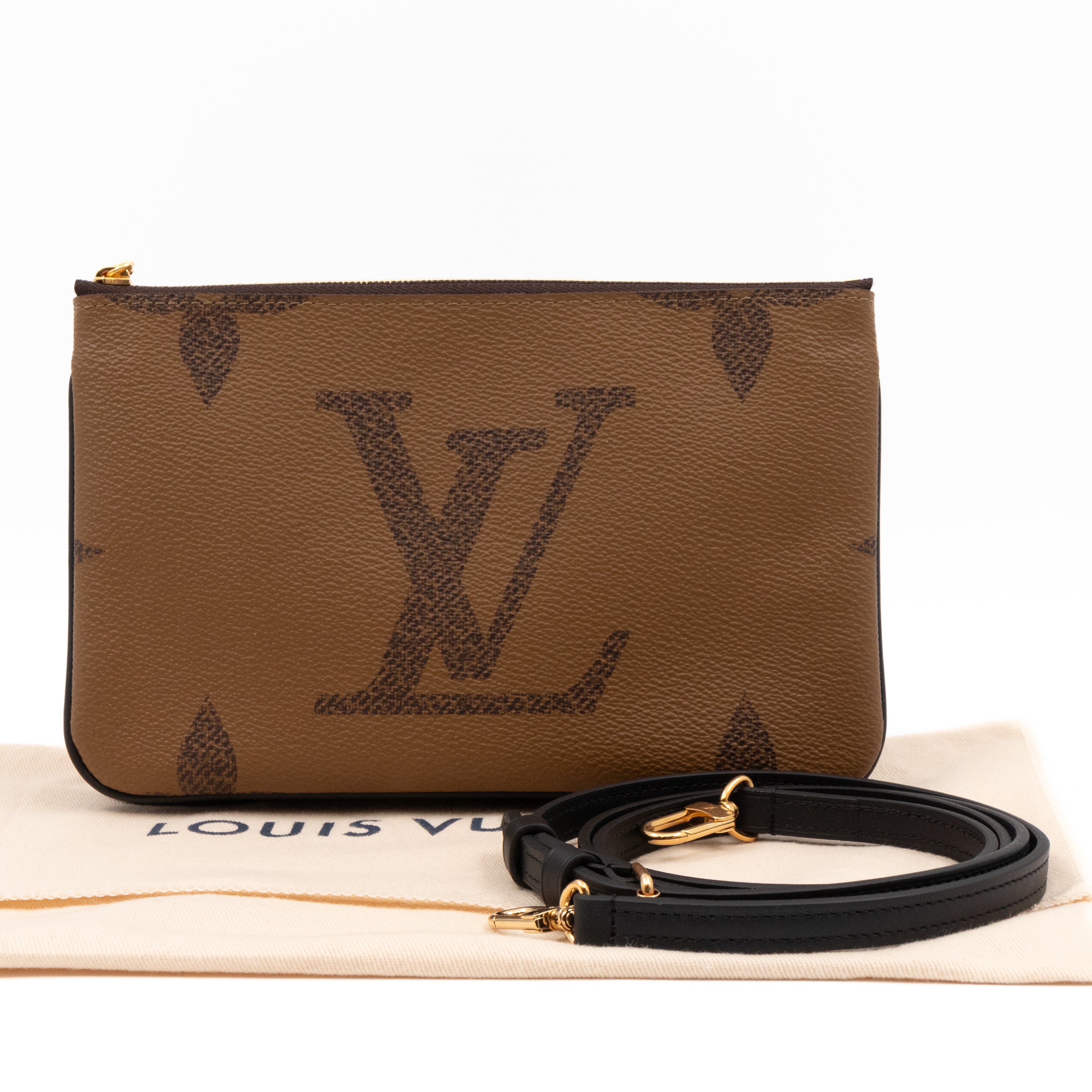 Double Zip Pochette Monogram Giant Reverse