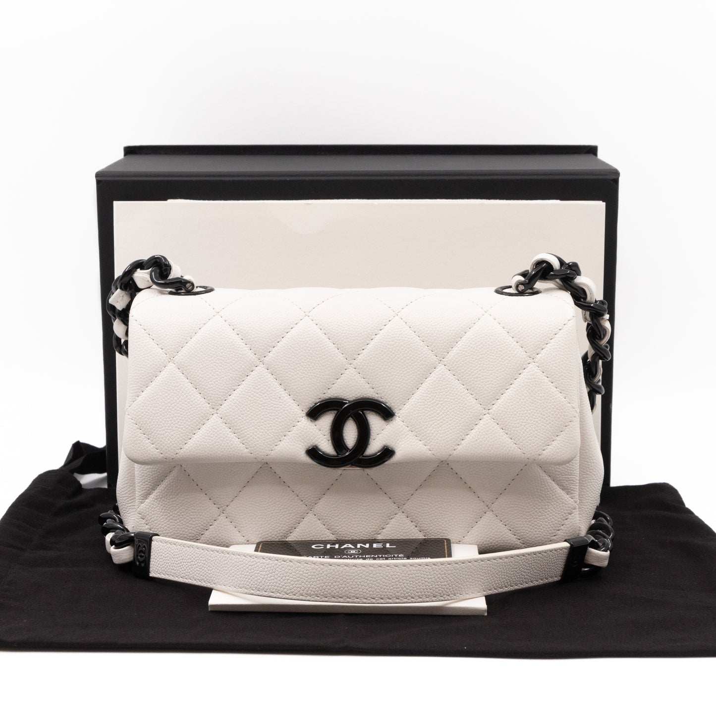 My Everything Flap Bag Mini White Caviar