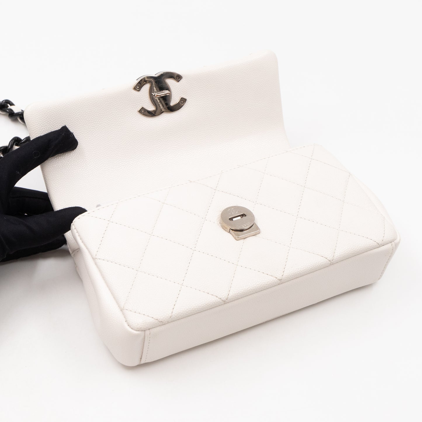 My Everything Flap Bag Mini White Caviar