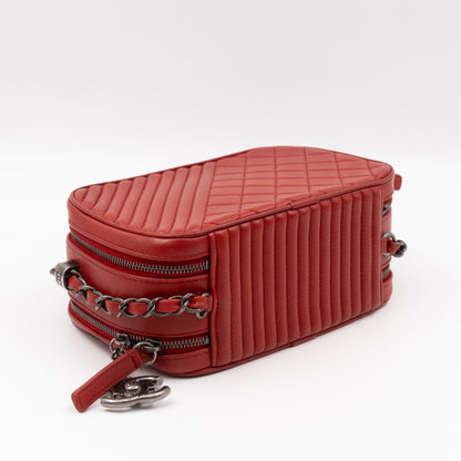 Small Coco Boy Camera Bag Red Lambskin